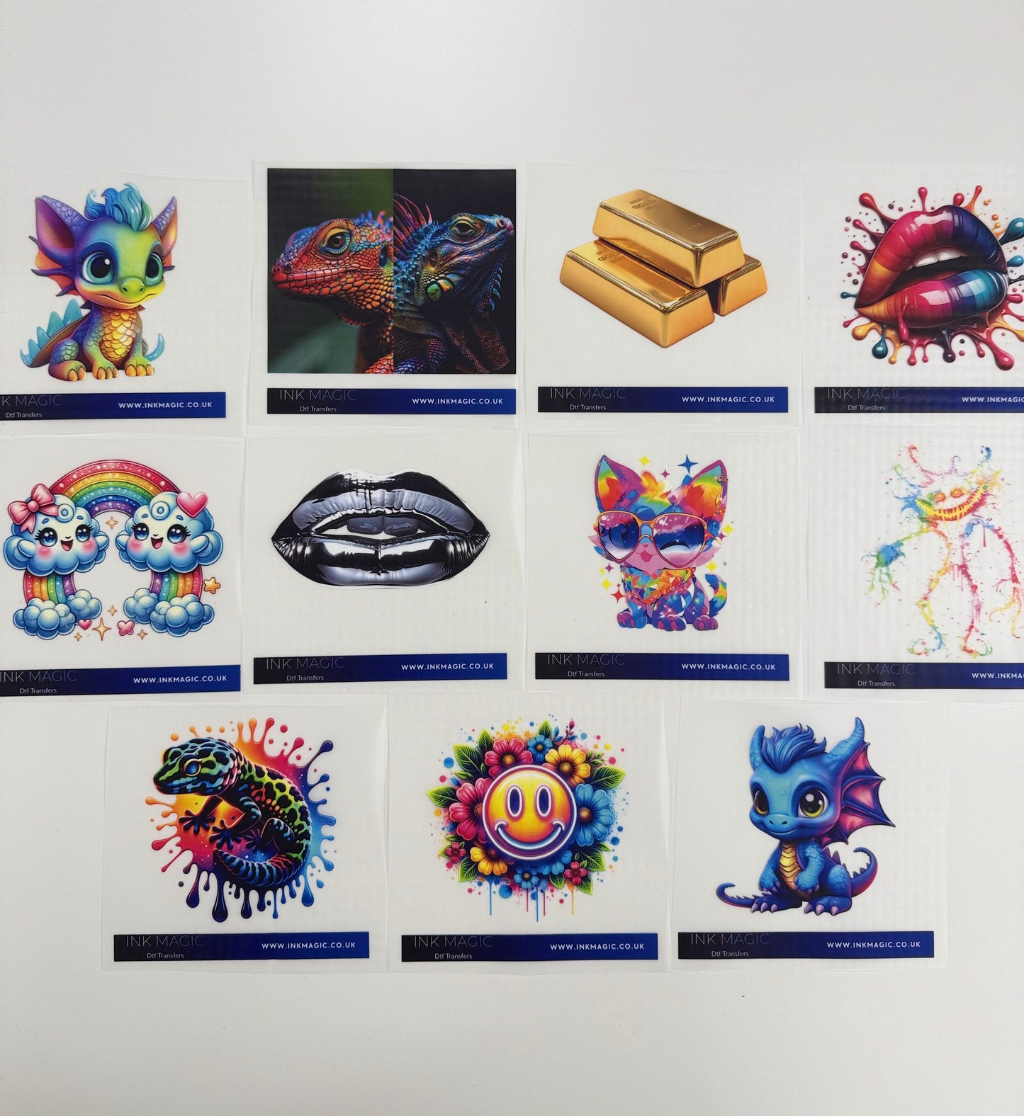 Instant peel Dtf samples